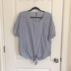 Madewell Button-Back Tee in Stripe
